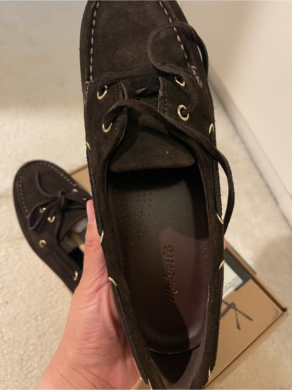 Madewell Jamie Boat Shoe in Dark Carob (size 8) - Picture 8 of 12